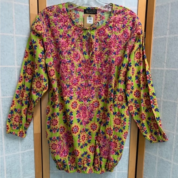 Kimaya Kama Tops - Kimaya Kama NWT beautiful Embroidered Blouse L XL